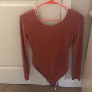 Forever 21 bodysuit orange SMALL
